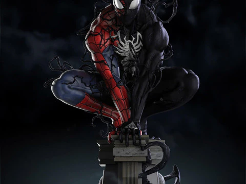 Symbiote Spiderman 3D Print Model