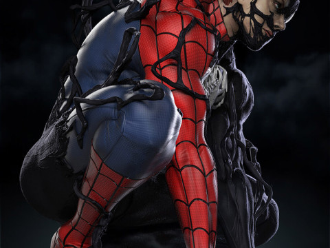 Symbiote Spiderman 3D 打印模型