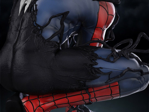 Symbiote Spiderman 3D 打印模型