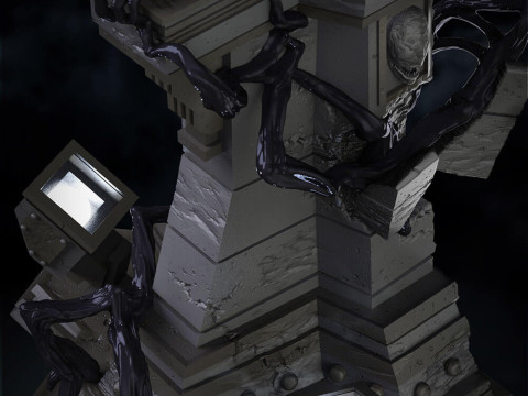 Symbiote Spiderman 3D 打印模型