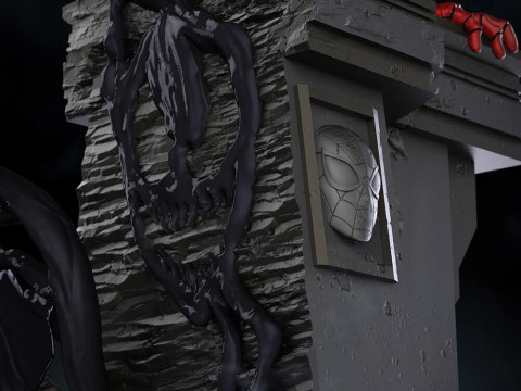 Symbiote Spiderman 3D 打印模型