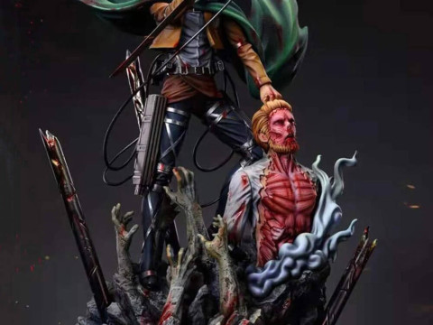 Levi Ackerman Vs Zeke Yeager Modèles 3D en vedette