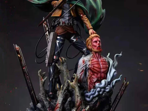 Levi Ackerman Vs Zeke Yeager 3D Print Model