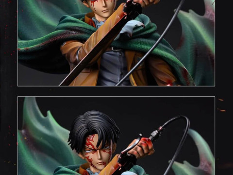 Levi Ackerman Vs Zeke Yeager Modèles 3D en vedette