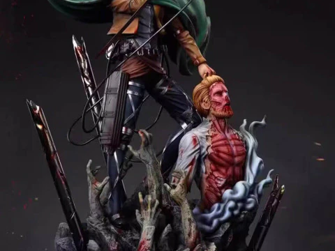 Levi Ackerman Vs Zeke Yeager 3D Print Model
