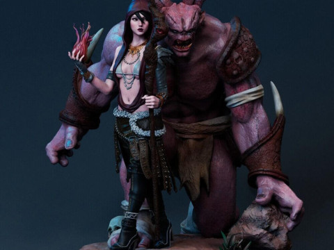 Morrigan Dragon Age and Monster Modello di stampa 3D