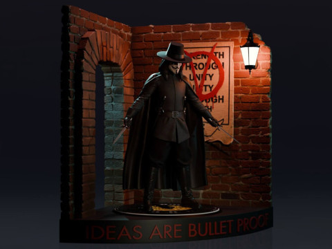 V for Vendetta 3D-printmodel