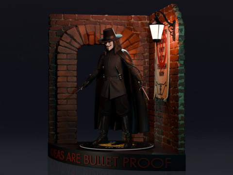 V for Vendetta 3D-printmodel