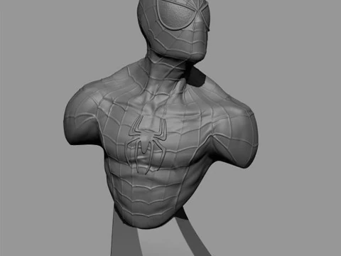 スパイダーマンの胸像 3Dプリントモデル