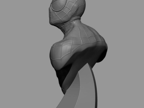 Spiderman Bust Modèles 3D en vedette