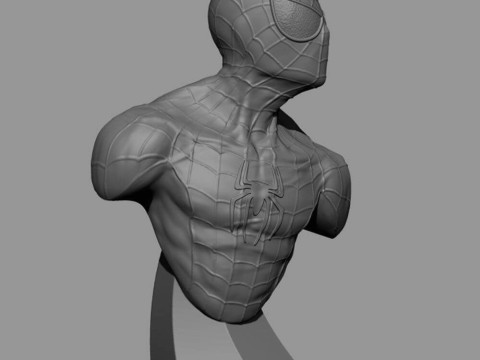 Spiderman Bust Modèles 3D en vedette