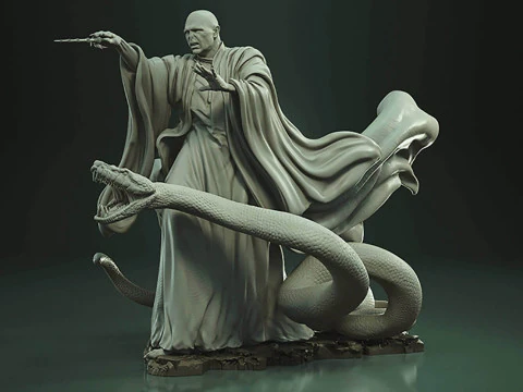 Lord Voldemort and Nagini 3D Print Model