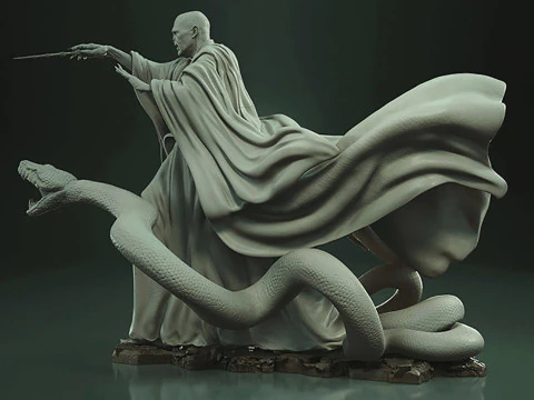 Lord Voldemort and Nagini 3D Print Model