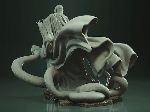 Lord Voldemort and Nagini 3D Print Model