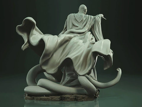 Lord Voldemort and Nagini 3D Print Model