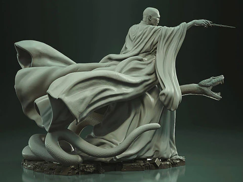 Lord Voldemort and Nagini 3D Print Model