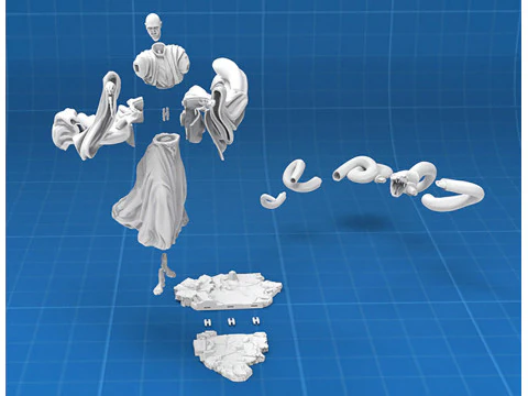 Lord Voldemort and Nagini 3D Print Model