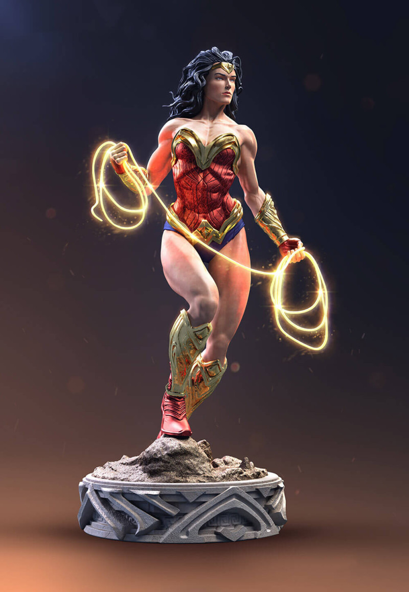 Wonder Woman Modello di stampa 3D .c4d .max .obj .3ds .fbx .stl .blend 