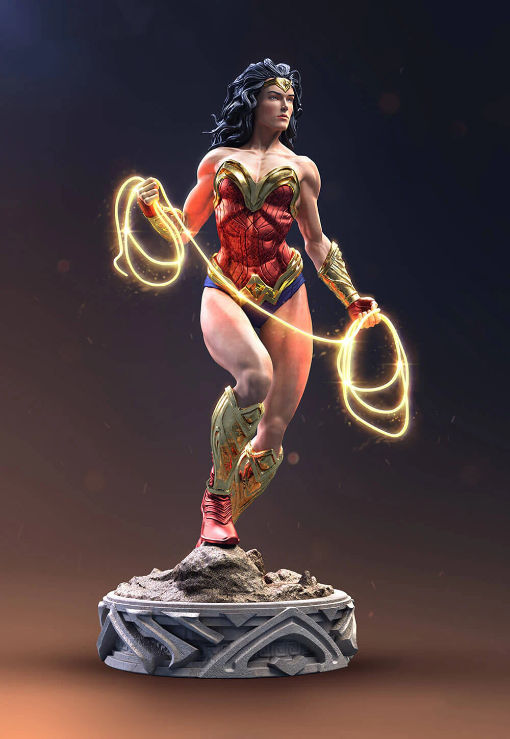 Wonder Woman 3D Print Model .c4d .max .obj .3ds .fbx .stl .blend