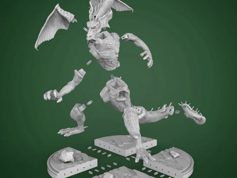 Fin Fang Foom Modelo de impresión 3D