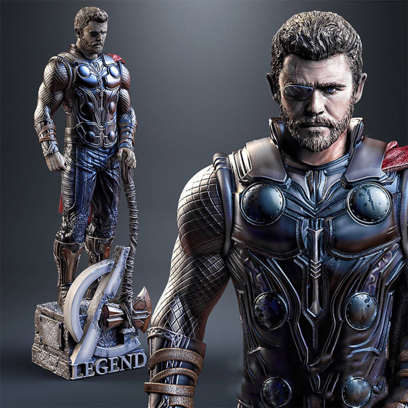 Legend Thor Statue Model Cetak 3D .c4d .max .obj .3ds .fbx .stl .blend