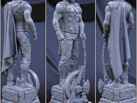 Legend Thor Statue Model Cetak 3D