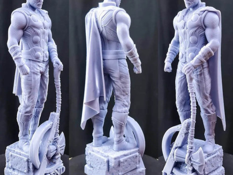 Legend Thor Statue Model Cetak 3D