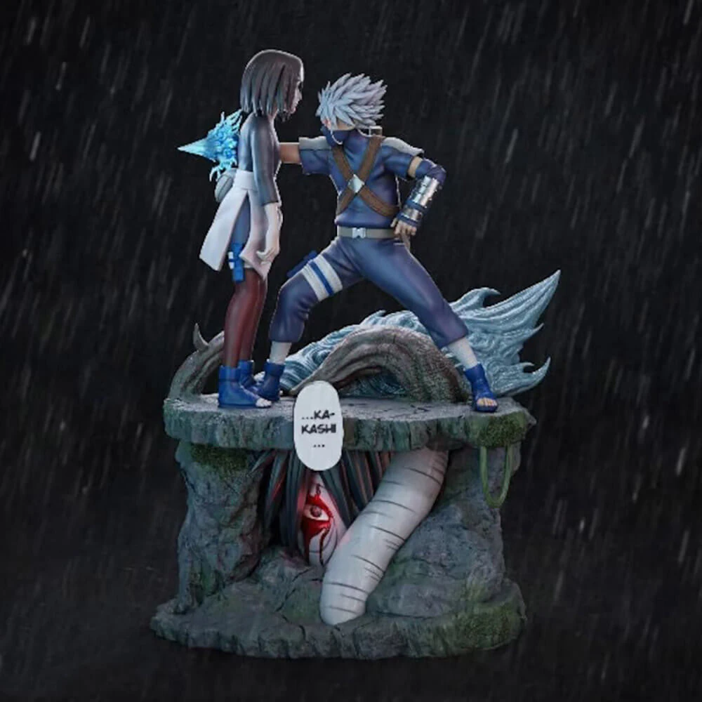 Kakashi Vs Rin - Naruto 3D Print Model .c4d .max .obj .3ds .fbx .stl .blend