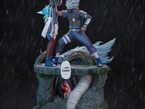 Kakashi Vs Rin - Naruto 3D Print Model
