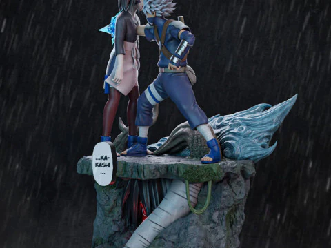 Kakashi Vs Rin - Naruto 3D Print Model
