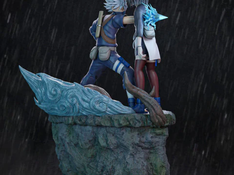 Kakashi Vs Rin - Naruto 3D Print Model