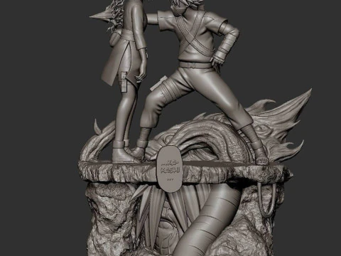 Kakashi Vs Rin - Naruto 3D Print Model