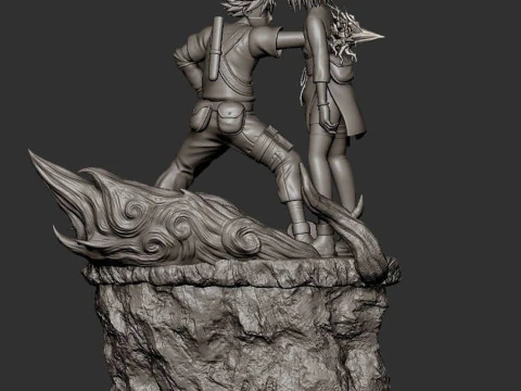 Kakashi Vs Rin - Naruto 3D Print Model