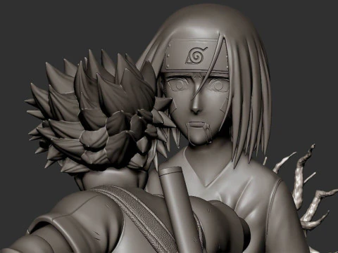 Kakashi Vs Rin - Naruto 3D Print Model