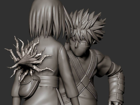 Kakashi Vs Rin - Naruto Model Cetak 3D