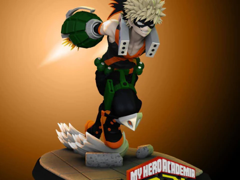 바쿠고 카츠키 - 나의 히어로 아카데미아 3D 프린트 모델