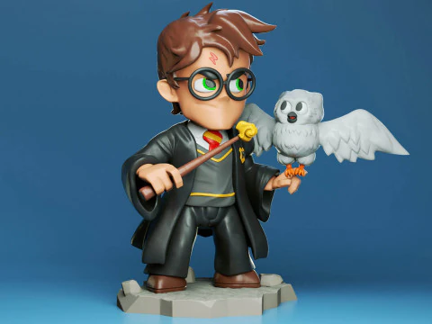 Harry Potter Chibi Model Cetak 3D