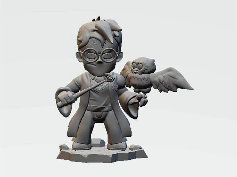 Harry Potter Chibi 3D Print Model