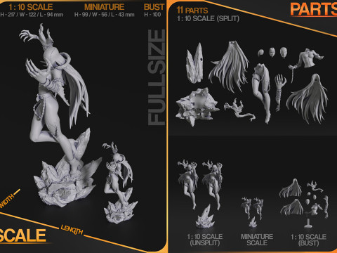Lady Devimon From Digimon 3D 打印模型