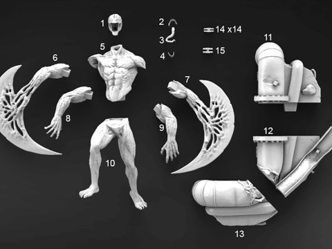 Riot Symbiote 3D Принт Модель