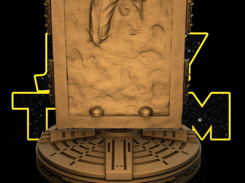 Han Solo on Carbonite 3Dプリントモデル