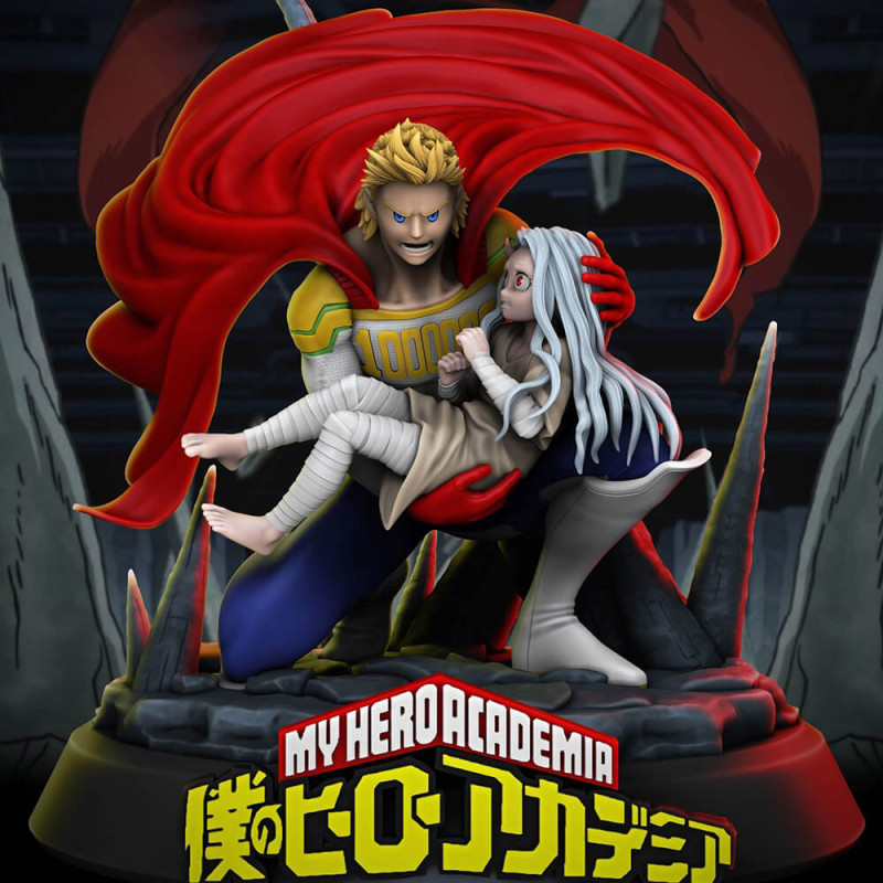 Mirio And Eri - My Hero Academia 3D 打印模型 .c4d .max .obj .3ds .fbx .stl .blend