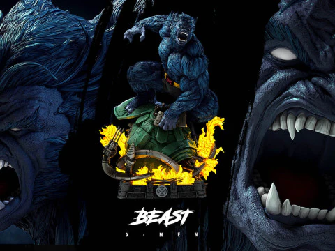 Beast X-Men Statue 3D Print Model