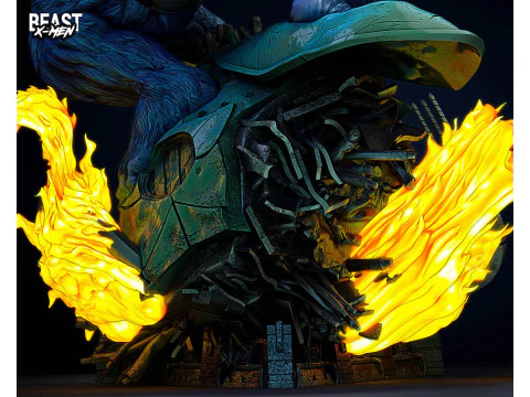 Beast X-Men Statue 3D Print Model