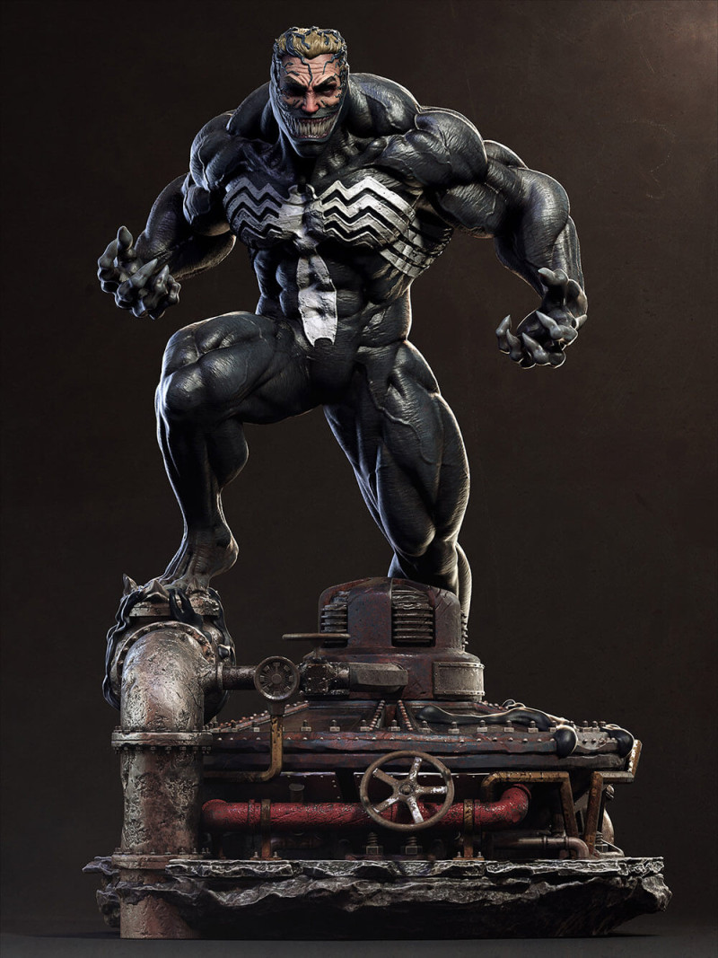 Venom Modello di stampa 3D .c4d .max .obj .3ds .fbx .stl .blend