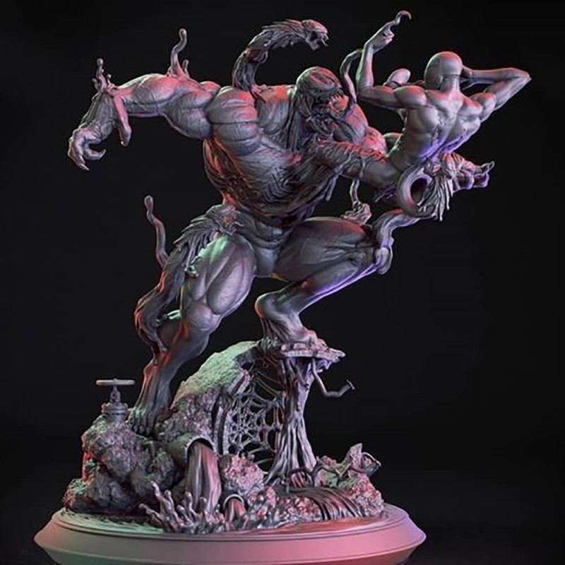 Spiderman Vs Venom Model Cetak 3D .c4d .max .obj .3ds .fbx .stl .blend 