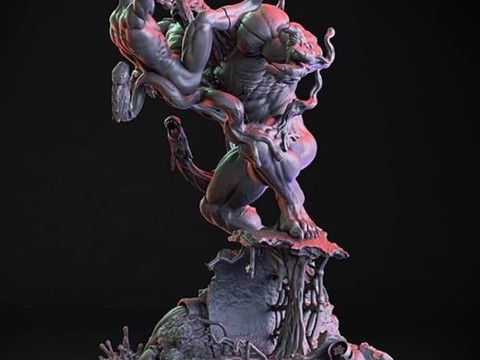 Spiderman Vs Venom Model Cetak 3D