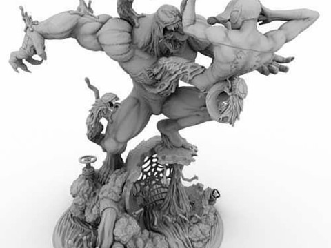 Spiderman Vs Venom Model Cetak 3D