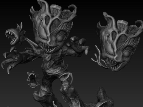 Venom Groot Model Cetak 3D