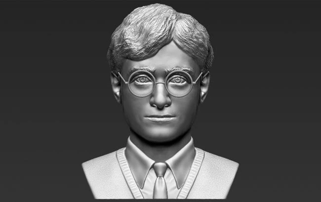 Harry Potter Bust 3D Print Model .c4d .max .obj .3ds .fbx .stl .blend 